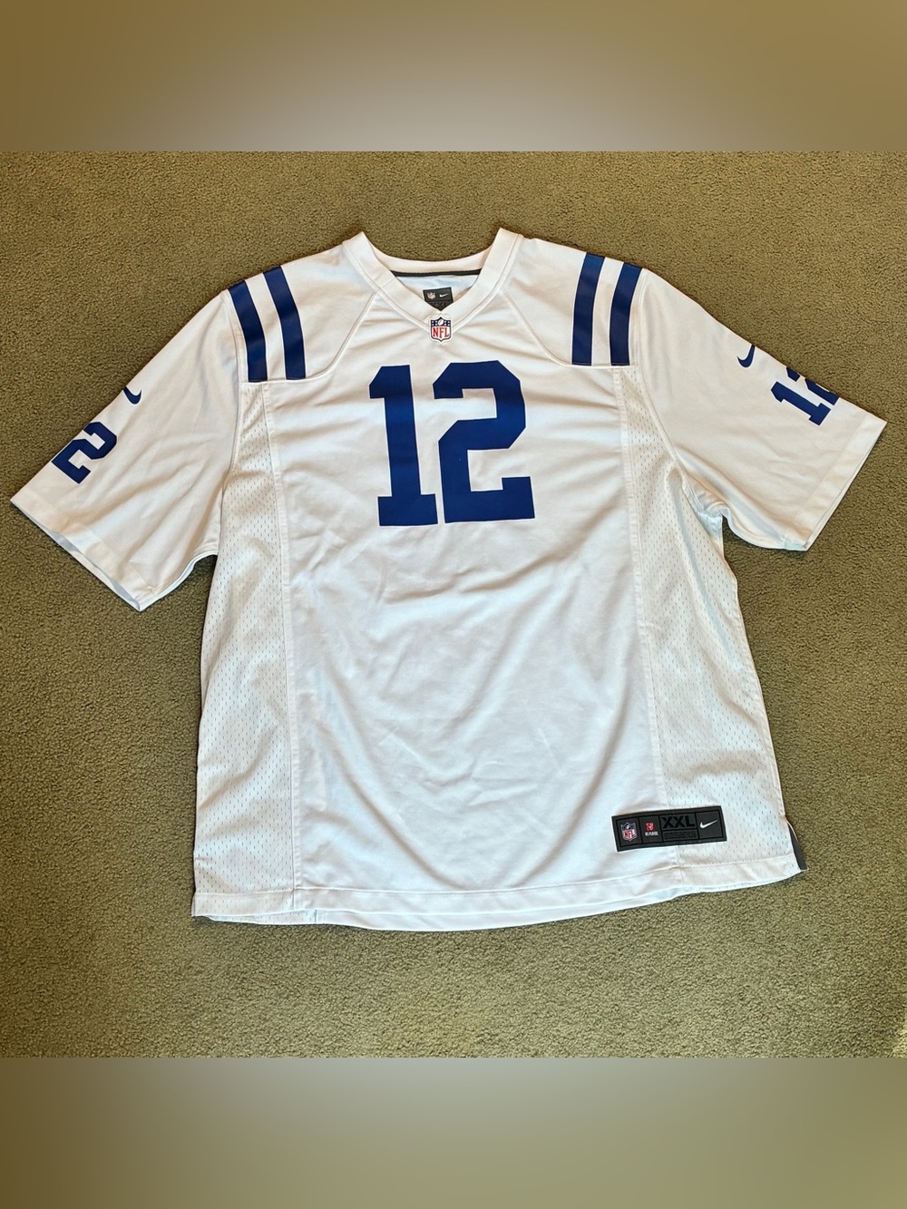 Andrew Luck #12 Indianapolis Colts Nike Athletic Field Jersey White Shirt 2XL